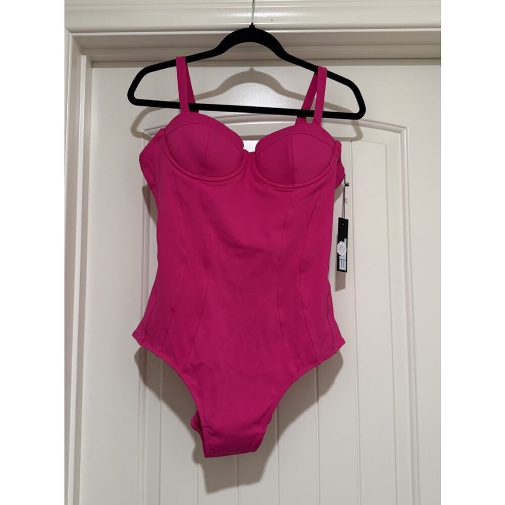 NWT TA3 Women's Pink Sculpting Pushy Swim Suit Size XL Reg Pushup A Cup $178